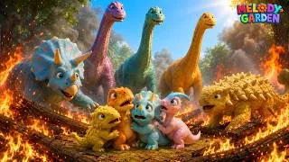 Thumbnail: 🚒 Dinosaur Fire Rescue Team! 🦖🔥 - Nursery Rhymes & Kids Songs - Melody Garden