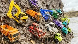 Thumbnail: Muddy Truck Rescue: Cleaning 6 Colorful Construction Toy Vehicles!