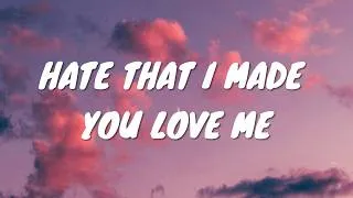 Thumbnail: Ariana Grande – hate that i made you love me (Lyrics)