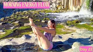 Thumbnail: 20 Minute Energizing Morning Yoga | Binds, Twists & Full Body Vinyasa | Day 22