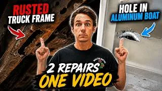 Thumbnail: Small Shop Welding Jobs: Rusty Truck Frame Patch & Aluminum Boat Hole Fix