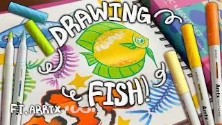 Thumbnail: Drawing FISH using ARRTX ACRYLIC MARKERS!