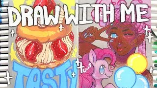 Thumbnail: DRAW WITH ME - colouring and yapping! ft. OHUHU