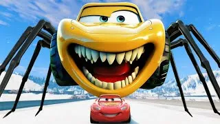 Thumbnail: Epic Escape From The Lightning McQueen Head Eater | Car VS Lightning McQueen Head Eater