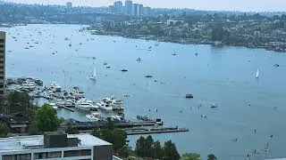 Thumbnail: Time Lapse Chaotic Scene of South Lake Union with Boats, Kayakers, Seaplanes Etc
