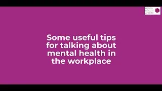 Thumbnail: Some tips to help start a conversation about mental health at work