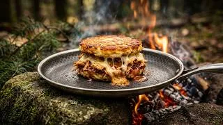 Thumbnail: Crispy BBQ Chicken & Golden Potato Cake Sandwich