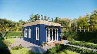Thumbnail: Tour Inside a Luxury Blue Container Home with a Stunning Rooftop Garden