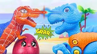 Thumbnail: It's Dinosaur Showtime? Sipder T - Rex or Blue T -Rex | dinosaurs for kids | New Dinosaurs!