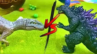 Thumbnail: The Battle Between T- Rex and Gorilla? | dinosaurs for kids | Construction truck and Dinosaurs!