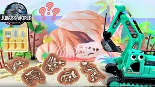Thumbnail: The Challenge of Finding Dinosaur Fossils | dinosaurs for kids | Construction truck and Dinosaurs!