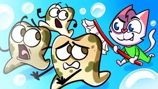 Thumbnail: Brush Your Teeth! 🦷 + More Kids Songs by Cleo & Theo 🐾