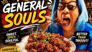 Thumbnail:     It ain’t General Tso’s over here… it’s General Souls Chicken! 😏🍚