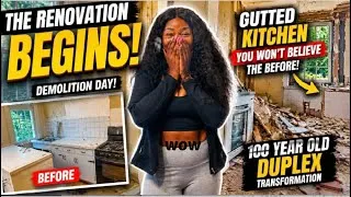Thumbnail: The Renovation Has Officially Begun! Demolition Day! Tearing Apart My 100-Year-Old Duplex