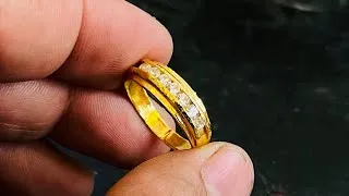 Thumbnail: Handmade Gold Diamond Ring | Unique Band Ring Design Tutorial 