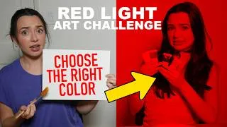 Thumbnail: Can’t See the Color! Red Light Art Challenge - Merrell Twins