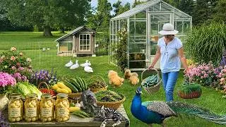 Thumbnail: What Makes a Simple Life Beautiful? 🌸 Blooming Gardens, First Summer Harvest & My Animals