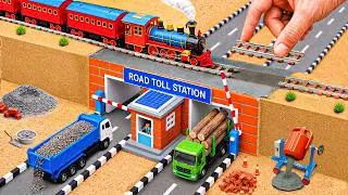 Thumbnail: DIY Mini Tractor Builds a Brick Railway Overpass Above Highway | Construction Science Project