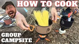 Thumbnail: How to COOK for a GROUP at CAMP! Riffle Rocks Pine Mountain Trail Jetboil Trailcook 2.0L