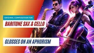 Thumbnail: Is Theme and Variations Still Relevant in 2026? | Original music for Baritone Sax & Cello [W Score]