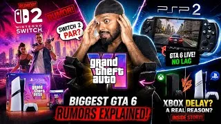 Thumbnail: GTA 6 Rumors Explained 😱 Switch 2, PS5, Xbox & Trailer 3 Update
