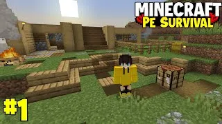 Thumbnail: MY PERFECT START IN MINECRAFT SURVIVAL PE🔥 || Minecraft PE Survival Series EP 1