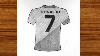 Thumbnail: How to draw Ronaldo Jersey | Easy FiFa world cup football drawing tutorial step by step