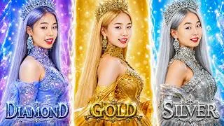 Thumbnail: Gold Vs Silver Vs Diamond Girl At Dress Up Contest! Who Will Be Winner?