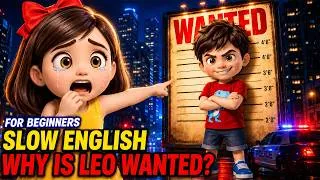 Thumbnail: 🚨 Why Is Leo Wanted?! Then Something Happened That Shocked Everyone! 😱 | Slow English Listening A2