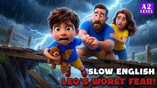 Thumbnail: Leo Was Too Afraid to Cross the Bridge… Then Everything Changed! | Slow English Listening (A2)