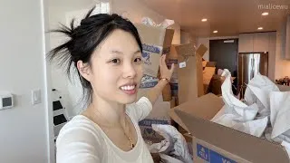 Thumbnail: ✨Living Alone Diareis | unpack after moving, having lunch, working while eating, & clearing up rooms
