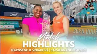 Thumbnail: TAYLOR TOWNSEND AND KATERINA SINIAKOVA ARE 2026 MIAMI OPEN CHAMPIONS | 2026 Miami Open