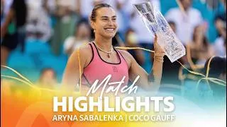 Thumbnail: ARYNA SABALENKA DEFEATS COCO GAUFF TO SECURE THE CHAMPIONSHIP | 2026 Miami Open