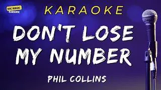 Thumbnail: ✨🎤 Don't Lose My Number – Phil Collins 📞😱 (KARAOKE)✨