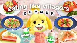 Thumbnail: making SUMMER foods from ANIMAL CROSSING: new horizons 🏝️☀️🦦