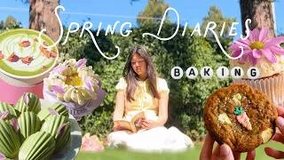 Thumbnail: baking like my 🌷spring🌷 pinterest board (whimsical treats and cozy hobbies)