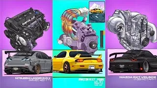 Thumbnail: 3 Legendary Engines That Changed JDM Forever! 🔥 EVO X 4B11T vs RX-7 13B vs Turbo Beast