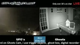 Thumbnail: Orbs and possible spirit faces in mirror seen