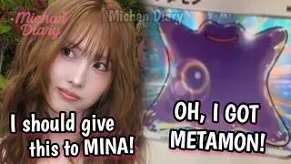 Thumbnail: momo immediately thought of mina and sana when she got these cute *pokémon cards*