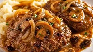 Thumbnail: Salisbury Steak with Onion & Mushroom Gravy