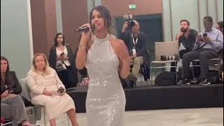 Thumbnail: Michelle Heard live singing her song Rushin' at major Paris Fashion Showw