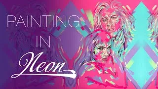Thumbnail: Megan Fox and Machine Gun Kelly Oil & Acrylic Painting Timelapse