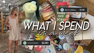 Thumbnail: WHAT I SPEND IN A WEEK | 28 year old work from home mom in Dallas, TX *realistic & real numbers*