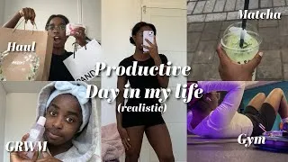 Thumbnail: A Productive Day in My Life ☁️ gym, shopping, study and more…