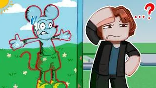 Thumbnail: MICKEY plays ROBLOX PAINT AND SEEK