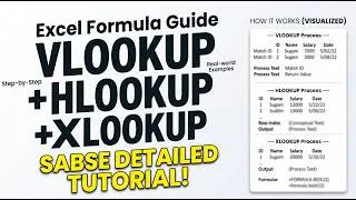 Thumbnail: VLOOKUP | HLOOKUP | XLOOKUP Formulas in Excel | Excel Tutorial in Hindi