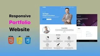 Thumbnail: How To Make A Portfolio Website Using HTML CSS & JavaScript | Responsive Website HTML CSS