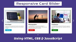 Thumbnail: Create Responsive Card Slider in HTML CSS & JavaScript | Image Slider in HTML CSS & JavaScript