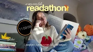 Thumbnail: a cozy fall readathon ༄˖°. reading fall books + tackling my year-end goals!