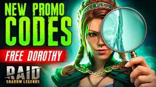 Thumbnail: Dorothy Gale Guide + WORKING Promo Codes + NEW Starter Pack 🎁 RAID Shadow Legends 2026